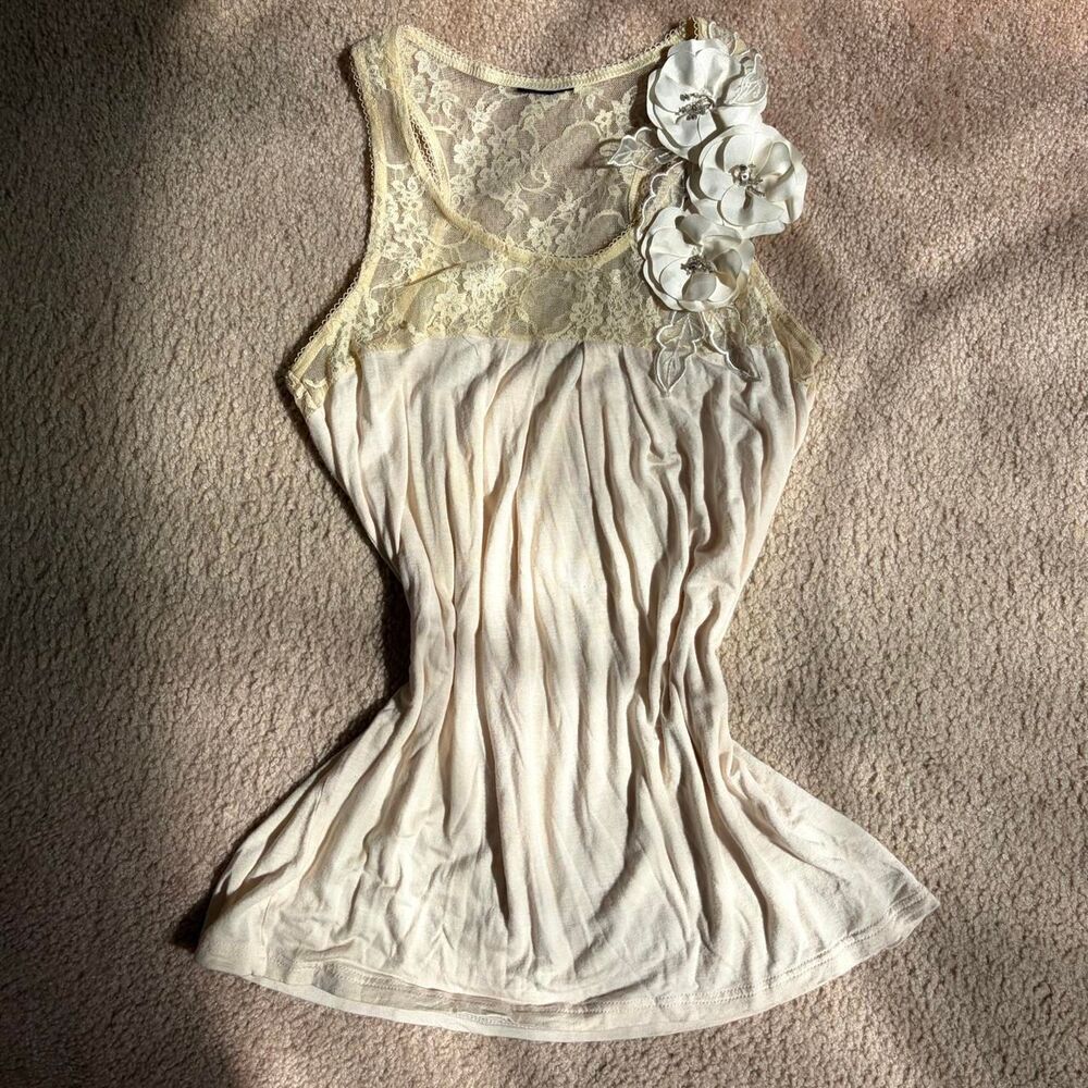 Free-people Women's Cream and White Vest